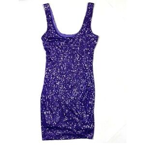 Fashion Nova Sparkling Purple Mini Dress